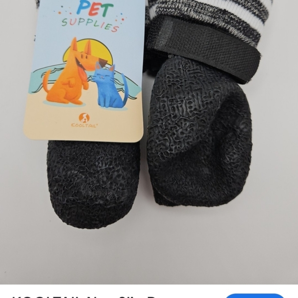 Striped Pet Socks with Non-Slip Soles